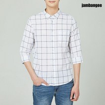 잠뱅이 남성) 윈도우 체크 7부 셔츠 (베이직핏) AJ7WWH12 NC