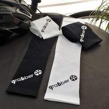 GRABBER(그랩버)사선로고 쿨 심리스 팔토시 GBE21SS01 화이트5개 세트, 화이트
