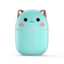 가습기 가열식 미니 고양이 우주인 기화식 300ML 코스트코 청소쉬운 무드등 단순 차량용 노필터 난방텐트 용암 물멍 페트병 필터없는 빗소리 생수통 샤오미, I_그린