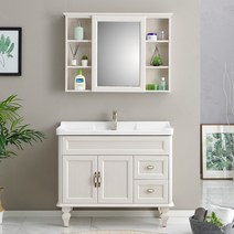 세면대 하부장 세트 욕실 세면기 수납장 간이 이동식 소형 미니, 02. 홈스월드 세면대장 세트 80_2-3 원목