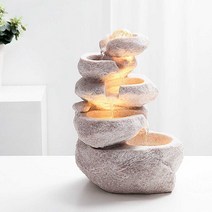미니분수 인테리어분수대, 흰색. 바위 흰색