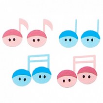 청양토이 융판 꾸미기 환경꾸미기 펠트 악세사리 반짝이펠트소품 (음표)