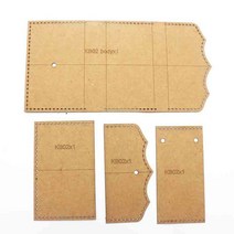 가죽공예 도안 DIY 가죽 공예 열쇠 고리 가방 다이 커팅 크래프트 종이 바느질 패턴 두꺼운 500gsm 골판지, 02 design2