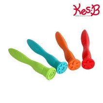 캐스비 아트스쿨 스틱 스템프 4종 미술 교구 세트 도장찍기 모양찍기