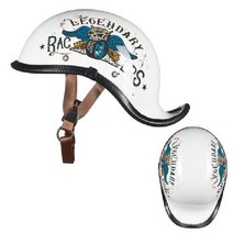 클래식 빈티지 바이크헬멧 할리데이비슨반모 오토바이헬멧, H 밝은흰색외발자전거주문무료맞춤형페이스타올