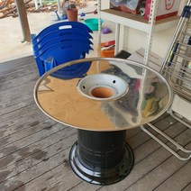 해피코리아 연탄테이블 깡통테이블 연탄화덕 숯불화로겸용, 연탄화덕+테이블