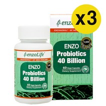 엔조라이프 뉴질랜드 프로바이오틱스 유산균 19종 400억 60베지캡슐 x3개, 60정, 3개