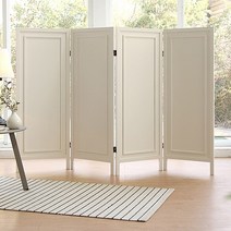 체리향기 웨인스코팅스타일의 원목 낮은 4단 칼라파티션, 화이트