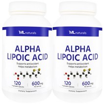 [미국빠른직구] 마이라이프 내추럴스 알파리포산 600 mg 120 야채캡슐 2병
