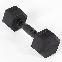 바디엑스 [낱개] 육각아령 고무덤벨 3kg 블랙그립 네츄럴고무