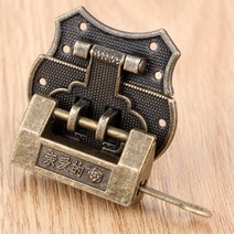 골동품 청동 자물쇠 + 상자 래치 걸쇠 오래된 한자 &;달링/사랑해&; 잠금 하트 걸쇠 /나사 보석 케이스 장식