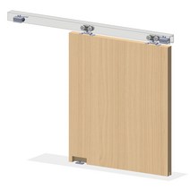 도무스 일반형 슬라이딩레일 도어 레일 롤러 호차 DSC601 80kg이하 롤러세트 (목재/일반) 기본2M 중문 미닫이 문 매입 행거, 2M