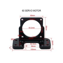 스탭 모터 감속기 서보모터 브래킷 액세서리 스테핑 서보 시트 Nema17/23 /34/110 용 42 / 57 60 80 86/90/130/180/42/52 마운트, [03] 60 for Nema24