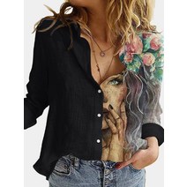 CHINA 디자이너 해외 특이한 블라우스 오피스룩 유화