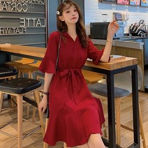 LONGKANG 여름 프렌치 롱스커트 빈티지 슬림 패션 원피스신