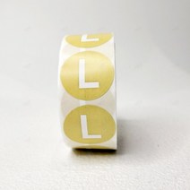 의류 의상 옷 사이즈 치수 원형 스티커롤 라벨 L