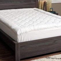 Allied Essentials Classic Clouds Mattress Topper Pad Queen White null, 1