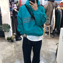 디퍼 스탠포드 오버핏 스트링 후드티셔츠