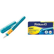 [일본 직송] 펠리칸 만년필 펠리카노 주니어 a 터콰이즈, 터키 옥, 만년필 + 잉크 카트리지 청록색