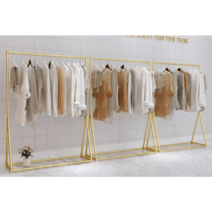 조립식 디자인 옷가게 납품 의류매장 행거 금장 코팅, 나노 골드 길이 150x너비 40x높이 150