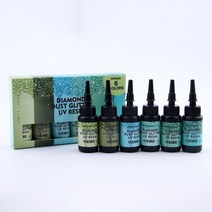 MYKOMI 24색 UV 레진 UV Resin 액세서리 DIY 6색 세트 몰드 세트, 1세트 6색