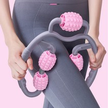 360 롤 지압 마사지기/다리 팔 목 근육이완 다이어트, 블루