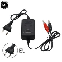 충전식 밀폐형 납산 배터리 USB 충전기 블랙 & 레드 자동차 트럭 오토바이용 12V 1300mA, EU Plug, EU Plug