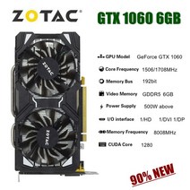 추천제품ZOTAC Raphic 카드 GTX 1060 3GB 5GB 6GB 비디오 카드 GPU, ZOTAC GTX 1060 6GB