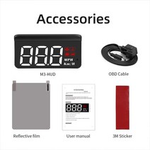 자동차 디스플레이 속도계 Weiying M1 자동 HUD OBD2 GPS 헤드 업 전자 프로젝터 모든 자동차에 대한 디지털 액세서리, M3