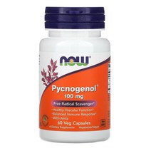 나우 푸드 피크노제놀 프랑스 소나무 껍질 추출물 30mg 100mg, 60 개