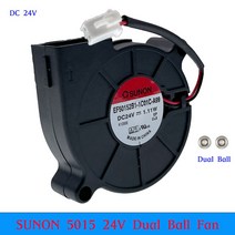 12v 선풍기 Sunon-3D 프린터 송풍기 팬 5015 24V 1.11W 듀얼 볼 베어링 팬 원심 냉각 터보 팬 50x50x15mm 5015S