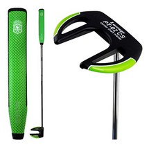 LAROUGE PT-02CS 퍼터그립 장착 말렛형 센터샤프트 [헤드커버 포함] 34인치, 3도도, 그린