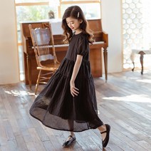 CIUUC 소녀 여름 드레스 2021 새로운 어린이 짧은 소매 공주 드레스 여름 어린이 드레스 큰 어린이 드레스