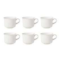 무인양품 MUJI 자기 머그 컵 S 4547315916245, 오프화이트, 6개