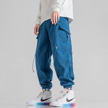 남성 와이드 조거 바지 빅사이즈 힙합 카고 팬츠 streetwear 캐주얼 운동복 2022 봄 하렘 단색 조깅 패션 스포츠