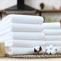 코튼리빙 무형광 소프트 수건 30수 130g, 화이트, 10개