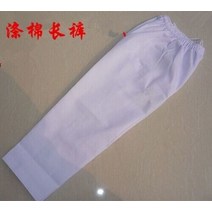 태권도 바지 흰색 폴리에스터 코튼 팬츠 반바지 어른이 체육관 경량 스포츠 바지 소년, 01 White Poly Pants