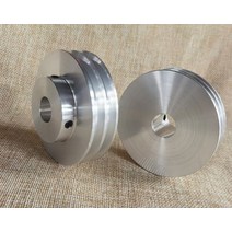 모터풀리 Od 80mm 알루미늄 합금 더블 그루브 선반 스핀들 pu 라운드 벨트 용 v 그루브, 15mm, 1개