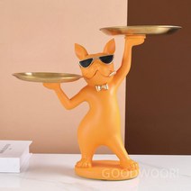 하입불독 악세사리 트레이 안경 시계 화장품 소품 보관함, D. 댄싱 오렌지
