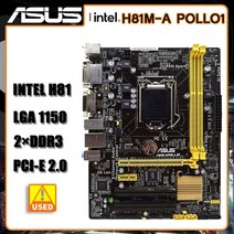 LGA 1150 H81 마더 보드 ASUS H81M-A POLLO1 DDR3 16GB PCI-E 2.0 USB3.0 DVI Micro ATX For Celeron G1850, 한개옵션0