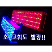 발통마켓 차량용 12v LED 대형 내장모듈형 경광등 싸이키 스트로브 안개등 자동차LED 경광등, (선택2번)96발 블루레드