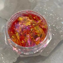 시프팅 멀티 크롬 카멜레온 듀오크롬 아이섀도우 오렌지 골드 레드 안료 반짝이 플레이크 네일 젤 페이스 페인트 수지, 0.5g