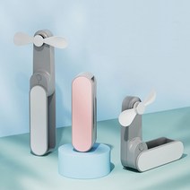 휴대용 손선풍기 폴더형 접이식 usb 충전식 탁상용 야외 캠핑 핸드 미니 저소음 초미니 어린이 유모차 C타입 TYPE-C 기념품 선물용, 핑크