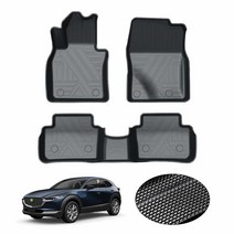 KUST 마쯔다 CX30 20202023 액세서리FWD AWD 모든 모델에 적합 전천후 자동차 바닥 매트 라이너 1열 및 2열 블랙 미끄럼 방지 USA 미국