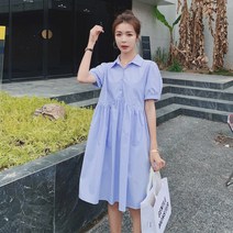 소라원피스 여름옷 여성 작은 키 슬림핏 고퀄리티 감각 소프트계열 코디 보이핏 볼륨 셔츠 2186440490