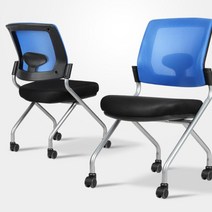 회전바퀴 저소음이동 문화센터 등받이의자 랩실 교실, 메쉬의자레드 BJ타입 블랙a32