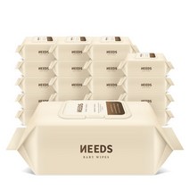 니즈 브라운 아기물티슈 70매 캡형 10팩 80gsm 고평량, 니즈 브라운 아기물티슈 70매 캡