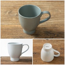 국산 수제 도자기 머그 물 컵 잔 빗살무늬 2종 (화이트 그레이), 그레이, 본상품선택