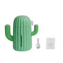 가습기 볼케이노 USB 디퓨저 용량 선인장 공기 홈 오피스 자동차 미스트 메이커 전원, 초록