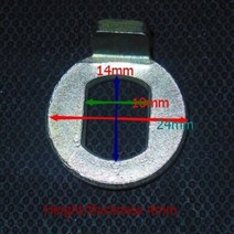 성인세발자전거 미니 2 개/대 M12/M14 스틸 전기 자전거 허브 모터 토크 안티 회전 와셔 액세서리, 02 M14, 한개옵션1